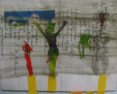Ohne Titel, Mischtechnik auf Papier, 40 x 50 cm,  2013