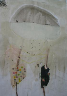 Gegenüberstellung, 100 x 70 cm, Mischtechnik auf Papier, 2013