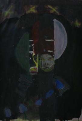 Enge, Mischtechnik auf Papier, 100 x 70 cm, 2013