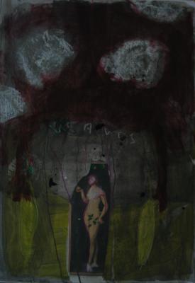 o. T., Mischtechnik auf Papier, 100 x 70 cm, 2013