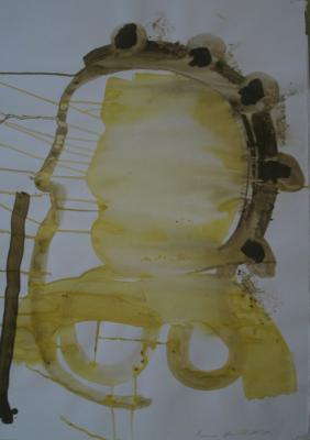 Reflexion, Mischtechnik auf Papier, 70 x 50 cm, 2012