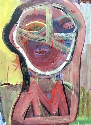 Big Mama, Mischtechnik auf Leinwand, 150 x 110 cm, 2021