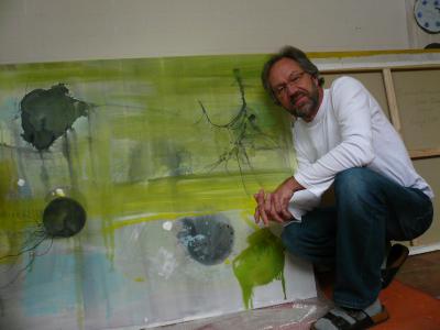 Bruno Obermann im Atelier 2009